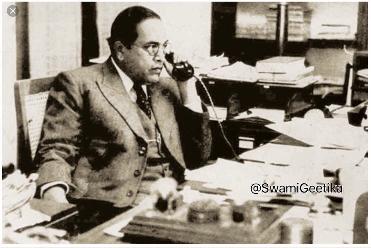 Baba saheb Ambedkar as Law Minister in his office in 1950.With Introducing equal pay for both genders,8 hours work day,employess provident fund,maternity leave His initiative for Indian labour sector still holds relevant today.
#MayDay
#LabourDay 
#TuesdayThoughts