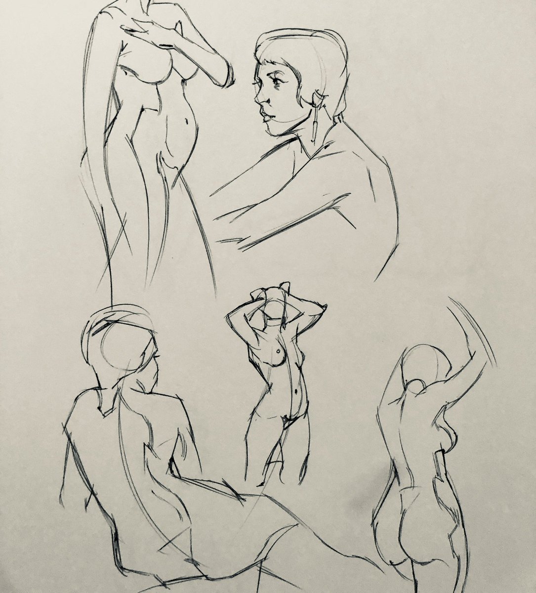 Went to figure drawing after work 