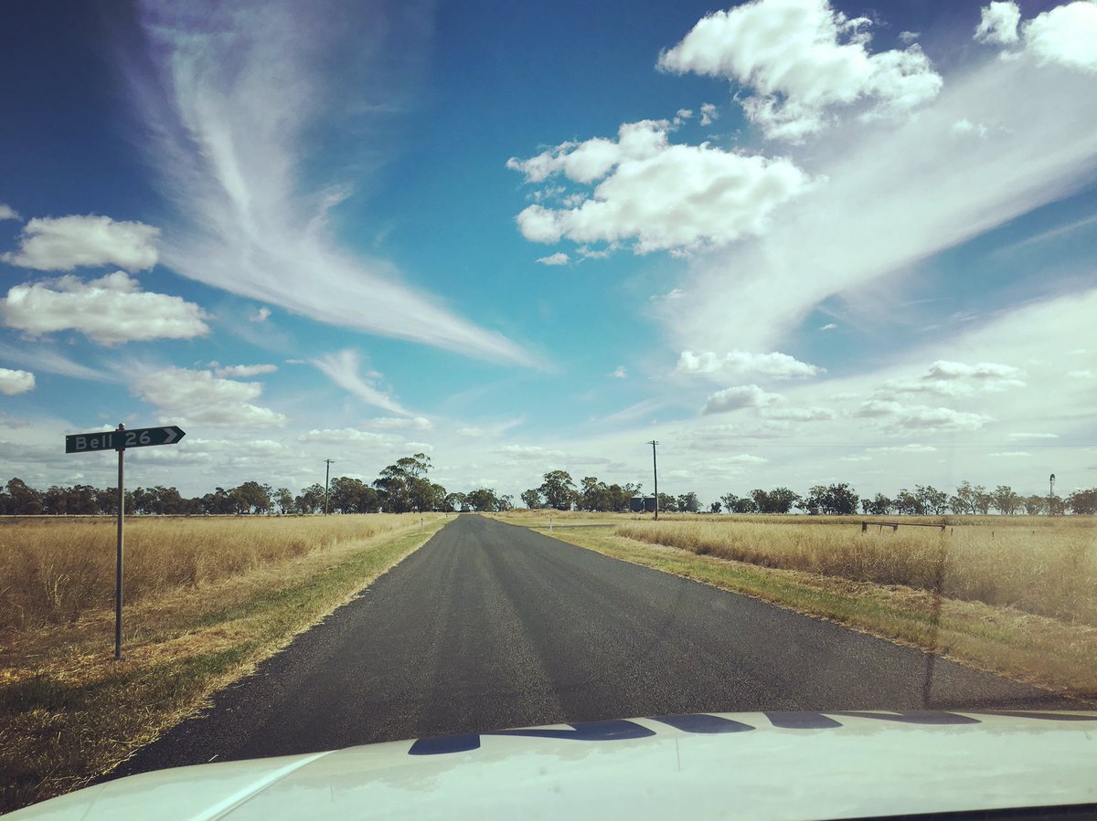 Cait_Crowley's tweet photo. Off the beaten track at #Jimbour today ahead of @WesternDownsRC Big Skies Festival. @WINNews_TWBA 6pm #roadtrip @sqcountry https://t.co/yKjEIZbEyw