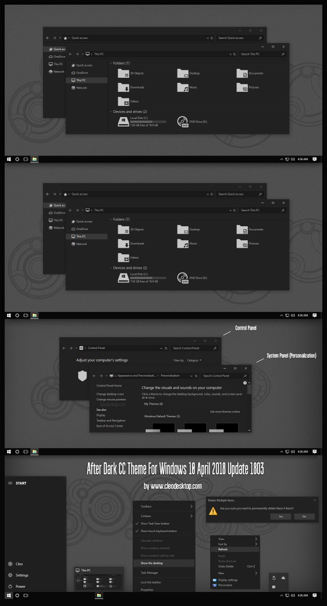 cle0desktop's tweet photo. After Dark CC Theme For Windows10 April 2018 Update 1803 
Download https://t.co/8biHhk9CeR #Cleodesktop #Windows10April2018Update #Windows10 https://t.co/yViJC2gdbE