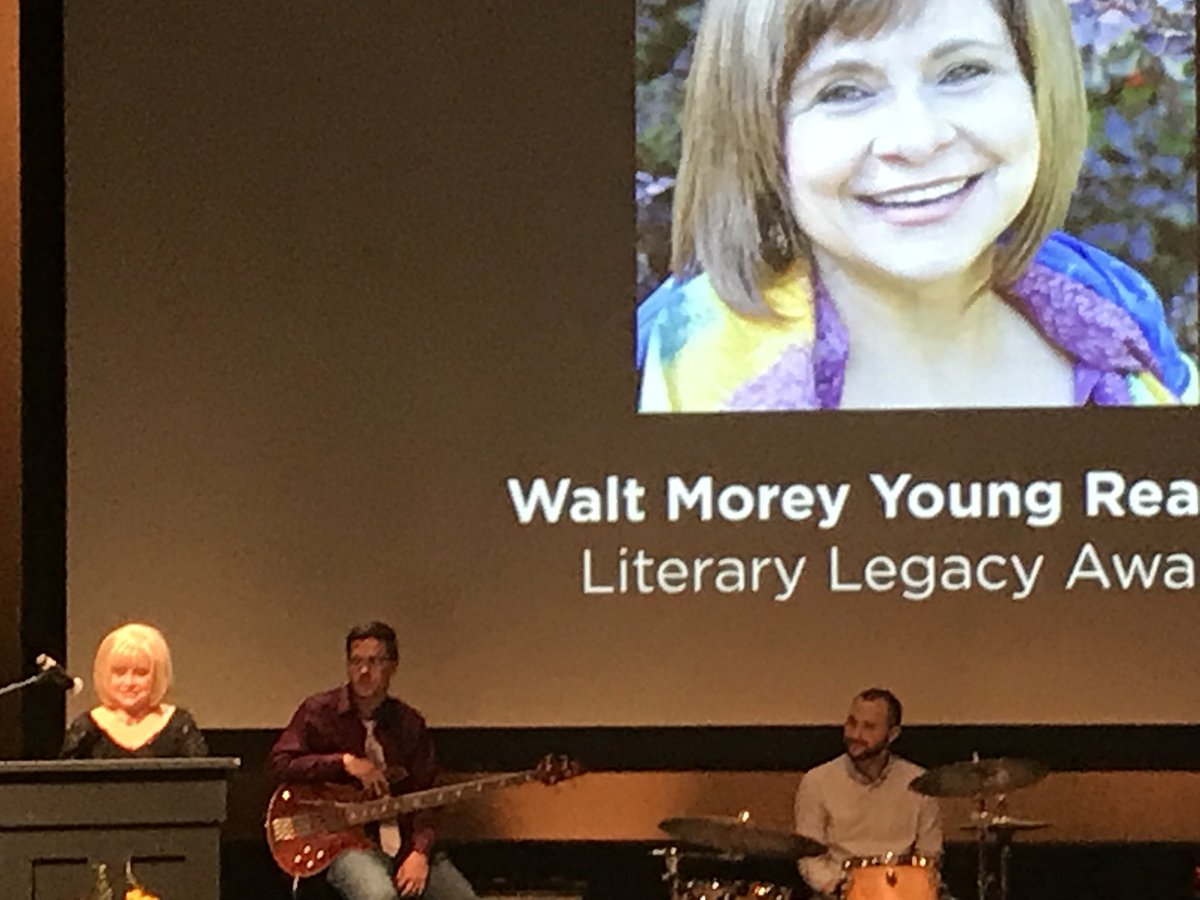 LNLibrary's tweet photo. Walt Morey Young Readers Legacy Award goes to Carmen T. Bernier-Grand! #OregonBookAwards https://t.co/DeHd6NbTuH