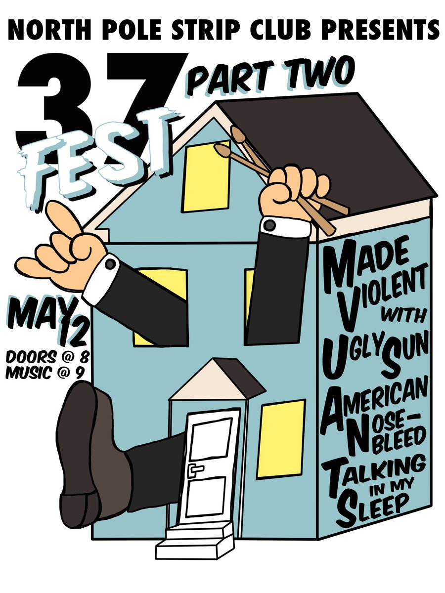 NPSCshows's tweet photo. We were going to wait until tomorrow but fuck it. See you May 12. @madeviolent @ugly_sun @AMNBband @TIMSmusic716 https://t.co/YdfYwmGCeW