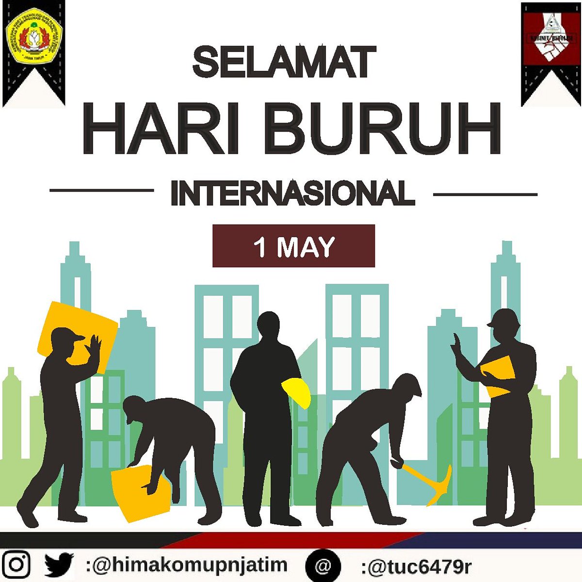 Selamat Hari Buruh Internasional 😊

#SALAMREVOLUSI
#KABINETREVOLUSI
#HIMAKOM2018
