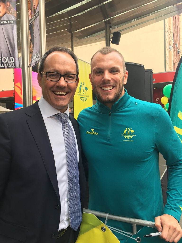 Corey_Wingard's tweet photo. Privileged to represent SA Premier @marshall_steven at the Commonwealth Games team reception in the city with Lord Mayor @MartinHaese #saproud @Kyle_chalmers3 @JessTrengove @scottcrowley @CommGamesAUS #DanRepacholi #fearthebeard https://t.co/WNFUfXmcz7