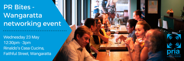 CPRAofficial's tweet photo. Wangaratta PR Bites again! Be there 23 May for a session with four short, punchy presentations - https://t.co/MAdbV0UR2P

#PRbites #PriaVIC #RegionalVIC https://t.co/KHwPWMbwe8