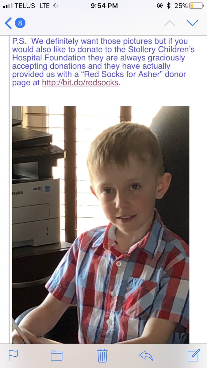 Please show your support and help out my next door neighbour Asher in reaching his goal of 1000 pictures of people wearing red socks!!! Send all pictures to redsocksforasher@gmail.com ❤️#RedSocksForAsher