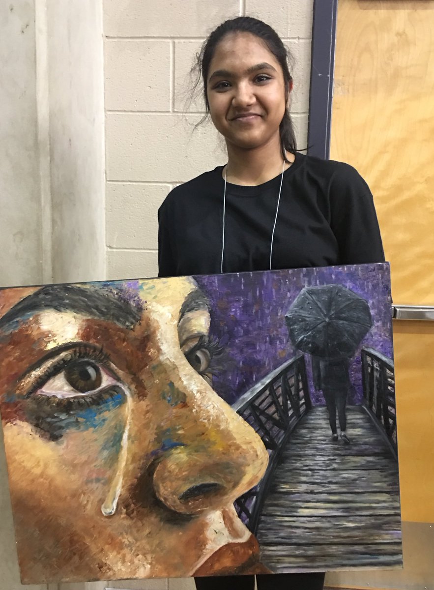 MrsReynoldsArt's tweet photo. Varsha and her expressive puecw at #StateVASE2018 #chsART #cisdART https://t.co/nQ6YYYrCs3