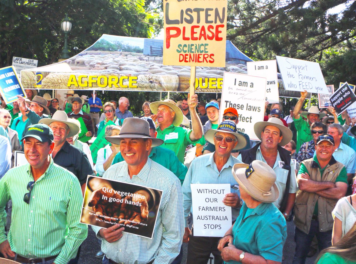 STOP DEMONISING FARMERS | <a href="/PaulineHansonOz/">Pauline Hanson 🇦🇺</a> has joined with thousands of Queenslanders protesting Labor/Green's flawed &amp; rushed vegitation managment laws.

Hear QLD's farmers tell their story
atruestory.com.au

#FairLaws4Farmers #YourFoodOurFuture #Auspol #Qldpol #Agchatoz