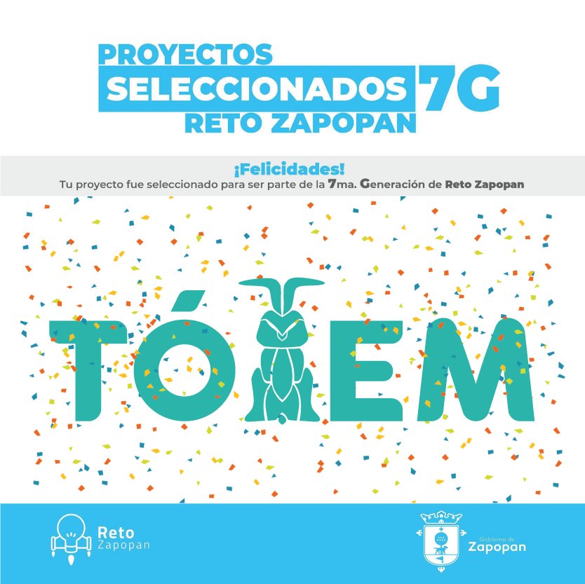 Muy contentos de haber sido seleccionados por #RetoZapopan para continuar con nuestro crecimiento como empresa social.