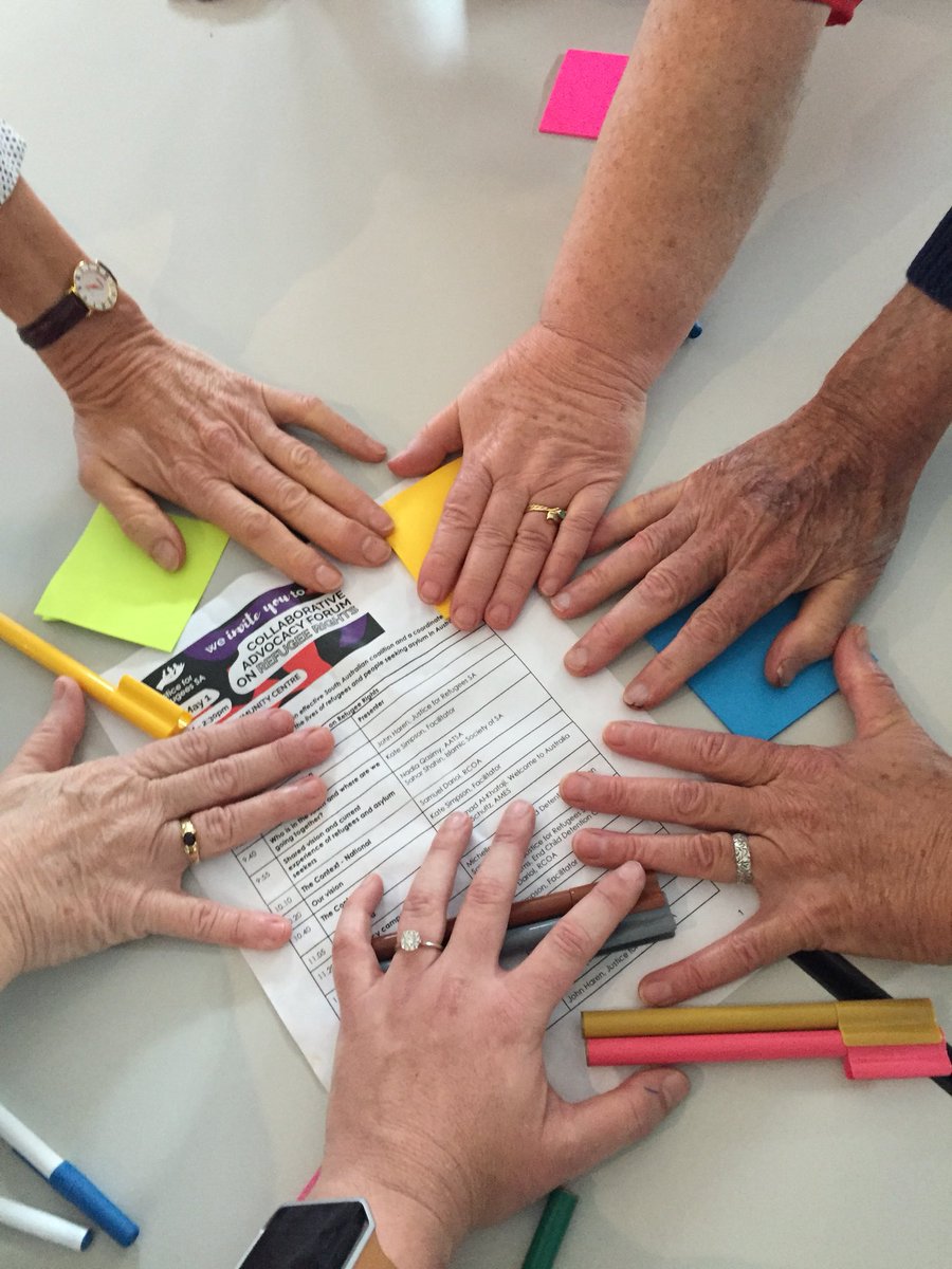 J4RSA's tweet photo. Many hands make light work. Collaborative Advocacy for Refugee Rights. #act4refugees https://t.co/9urv294QEa