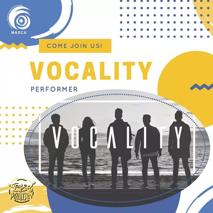 TasteofMYMelb's tweet photo. Taste of Malaysia 2018 - Performances

Catch Vocality at Taste of Malaysia! An acapella group of five Malaysian students with a common passion for singing. 

#tasteofmalaysia2018 #TOM2018 https://t.co/ySxdqsHRJG
