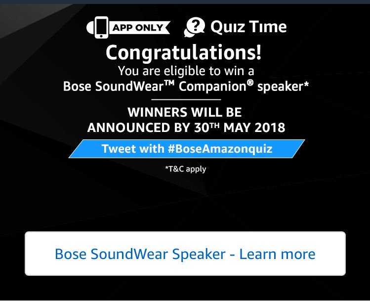 #BoseAmazonquiz