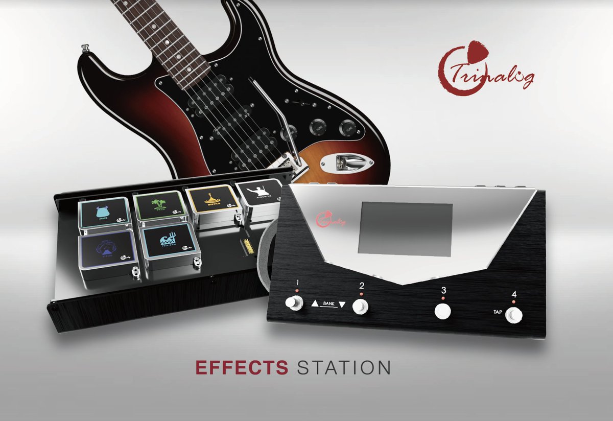 startup_stadium's tweet photo. Guitarists: Still hesitating between Multi-FX &amp; Effect box? @TrinalogEffects Effects Station dishes out pure analog tone in a surprisingly convenient pocket-sized analog cartridge. See it at the #TaiwanRocks Pavilion at #CollisionConf! https://t.co/uIp2X3FPoc https://t.co/PwNXjhZUmv