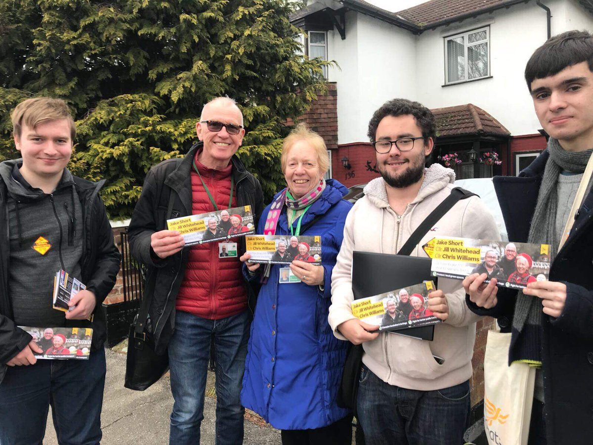 LDNYoungLiberal's tweet photo. Fantastic to see our young liberals campaigning in Sutton, fighting to keep it a borough we can all be proud of. There are only 2 days left! Please spare an hour or two to help your local candidates and see more Lib Dems on the Council come May 3rd. #SuttonLibDems #LiberalLondon https://t.co/a4VIEbU37j