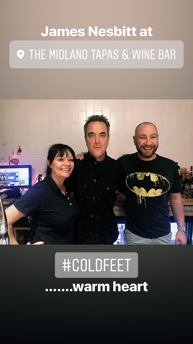Lovely fella just sat at the bar, couple of drinks and dishes from us at The Midland #JamesNesbitt