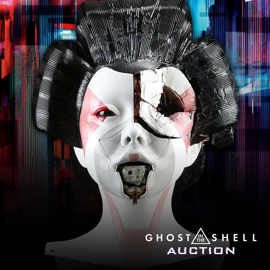 WetaWorkshop's tweet photo. Remember this face? Our Geisha could be all yours. Bid now in @Propstore_com's #GhostInTheShellAuction - closing May 4: https://t.co/IigL7k5ZTX https://t.co/yfNE5pM526