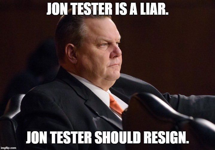 HenikerMorpeth's tweet photo. @SenatorTester #ResignTester and save us all the trouble of voting you out. https://t.co/PyCyTgMapY