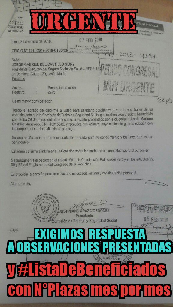 Anniecas16's tweet photo. Queremos y exigimos respuesta y #Transparencia del proceso  de @Cas_a_728  Puno, Tacna, Ancash, Iquitos, Arequipa, el interior del País lo exige.
Queremos nombres y N° de Plazas de los accesitarios no #Fantasmas no inclusiones sin justificación. @FioreMolinelli  @MTPE_Peru https://t.co/QMaFDq2FDA