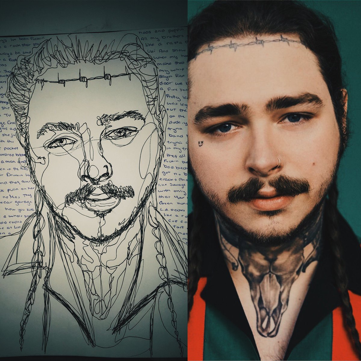 Alexis_Vos's tweet photo. The line drawing takes less then 2 minutes the damn lyrics take close to an hour https://t.co/JfcnbxvnV7
