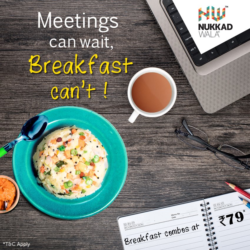 Nukkadwala_'s tweet photo. #Work and #meetings are something that wont stop but a hearty #breakfast is a must to kick start your day. #Nukkadwala gives you #scrumptious breakfast combos at just Rs.79. Hurry visit us now!
#breakfastcombos #healthybreakfast #heartbreakfast https://t.co/lmMtckVPsL