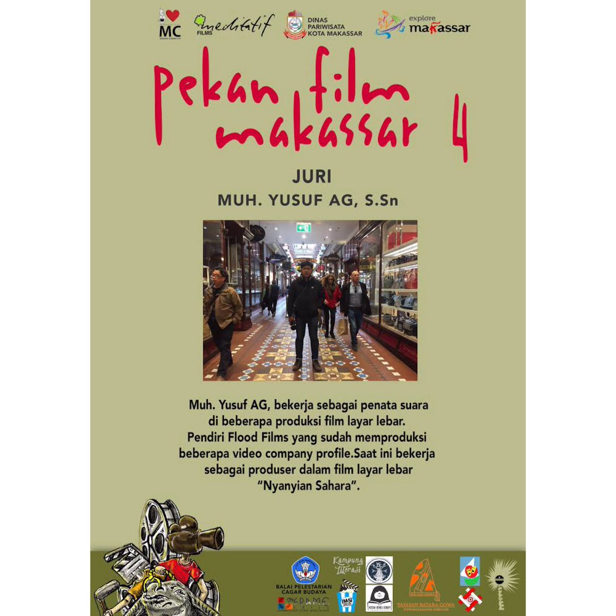 Selamat siang kawan-kawan. Inilah profil dewan juri Kompetisi Film Pendek Pekan Film Makassar 4. Sampai bertemu di Malam Penganugerahan hari ini pukul 19:00 wita.