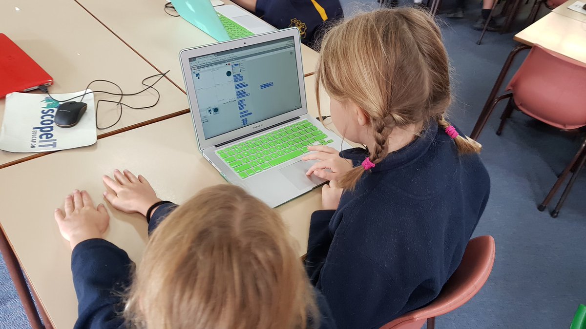Marykj77's tweet photo. #KVPS students were busting to get stuck into some fun coding with @ScopeITEdu. Very proud of the student responses to difficult mathematical definitions and indepth questions. Looking forward to next week! #smallschools #coding #Scratch #Publiceducation #scopeIT https://t.co/7ipsh8QqFB