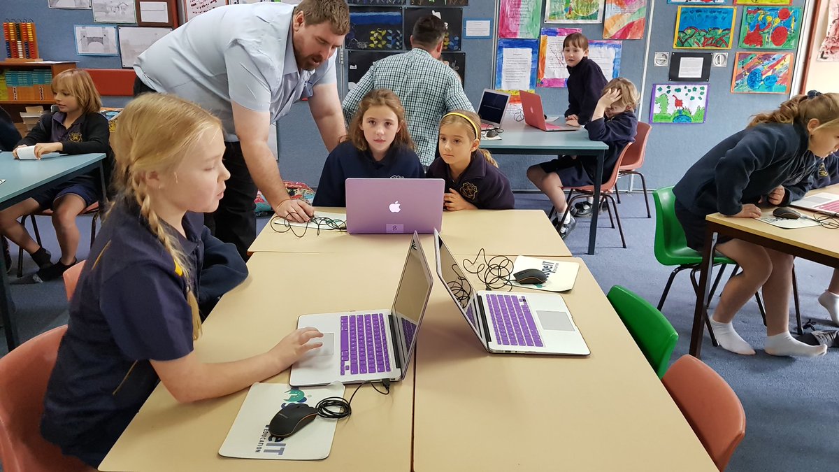 Marykj77's tweet photo. #KVPS students were busting to get stuck into some fun coding with @ScopeITEdu. Very proud of the student responses to difficult mathematical definitions and indepth questions. Looking forward to next week! #smallschools #coding #Scratch #Publiceducation #scopeIT https://t.co/7ipsh8QqFB