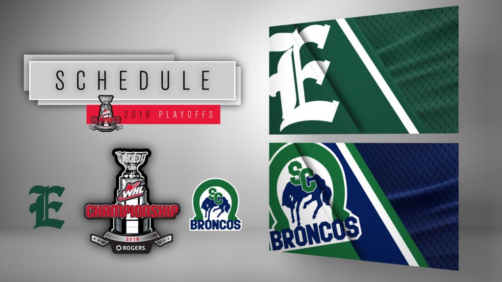TheWHL's tweet photo. We're all set! The @SCBroncos will face the @WHLsilvertips in the 2018 @Rogers #WHLChampionship Series!

SCHEDULE 🗓 | https://t.co/V4NekZVVF0 https://t.co/avJcyAPBK3