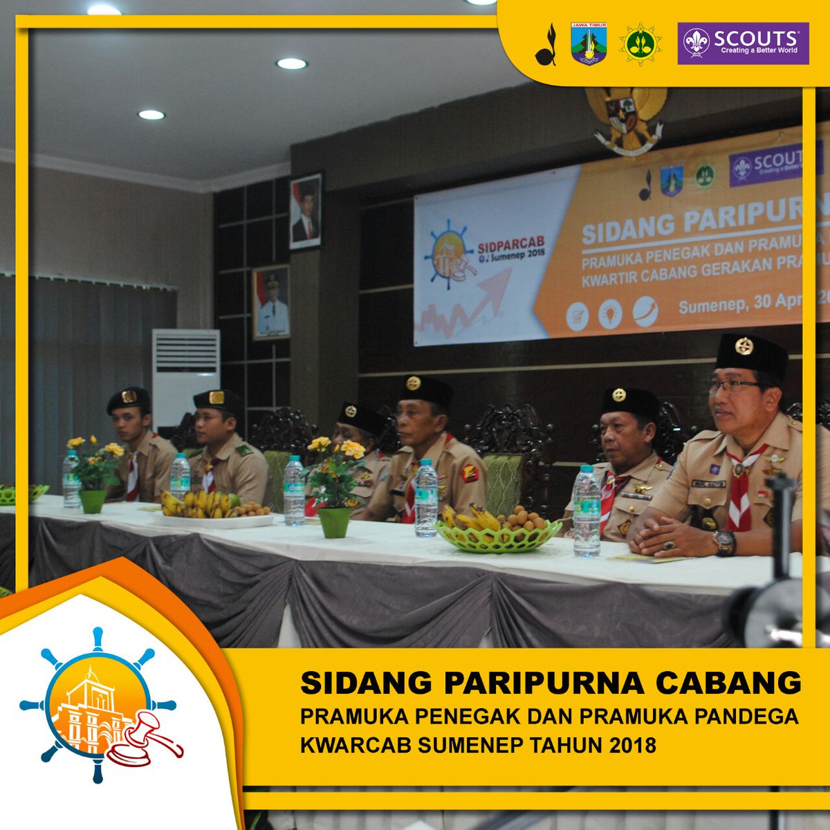 DkcSumenep's tweet photo. Sidang Paripurna Cabang Sumenep 2018

#dkcsumenep #pramukasumenep #sumenepscout #kwarcabsumenep #dkdjatim #kwardajatim #scout #pramukakeren #pramuka https://t.co/qB9FZsKzUc
