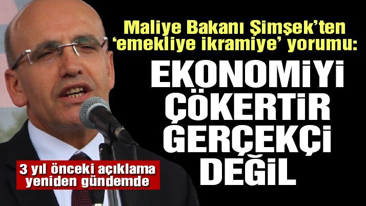 gazetesozcu's tweet photo. Mehmet Şimşek, Maliye Bakanı olduğu dönemde CHP'nin "emekli ikramiyesi" vaadi için  “Bunları yapamazlar çünkü ekonomi çöker. Yapmayı başarırlarsa da CHP’ye oy veririm”  yorumunda bulunmuştu.
https://t.co/5157tMOmsK https://t.co/IFCBUwOjfx