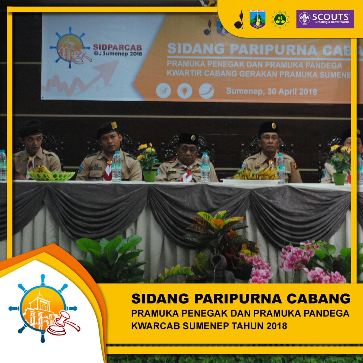 DkcSumenep's tweet photo. Sidang Paripurna Cabang Sumenep 2018

#dkcsumenep #pramukasumenep #sumenepscout #kwarcabsumenep #dkdjatim #kwardajatim #scout #pramukakeren #pramuka https://t.co/xeAyWliILt