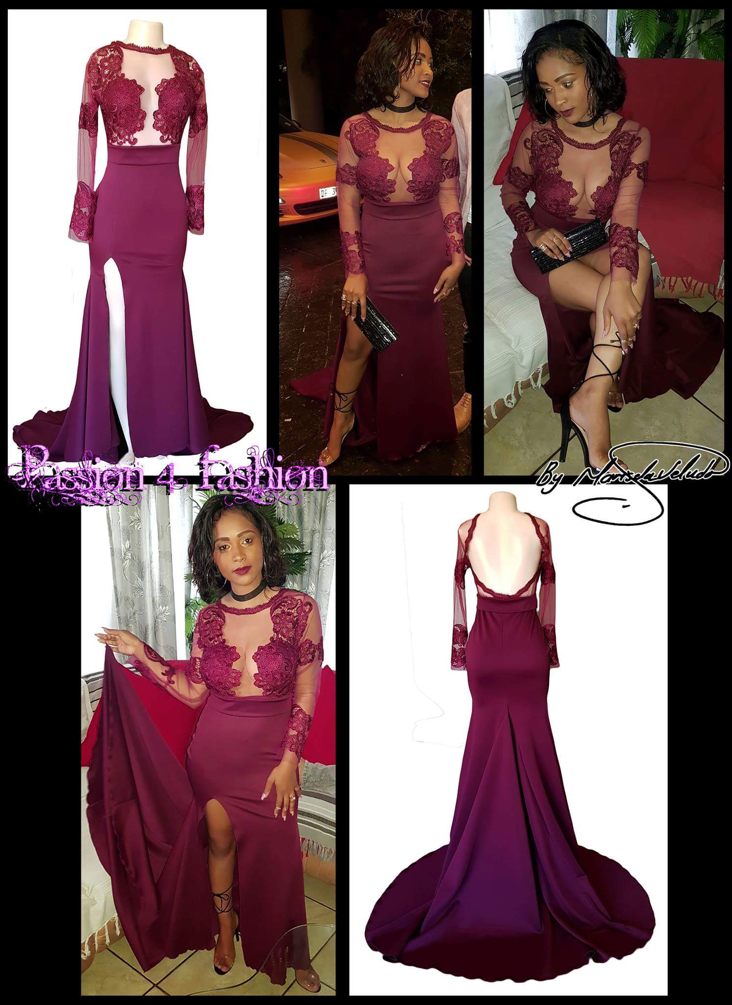 Maroon top farewell dresses