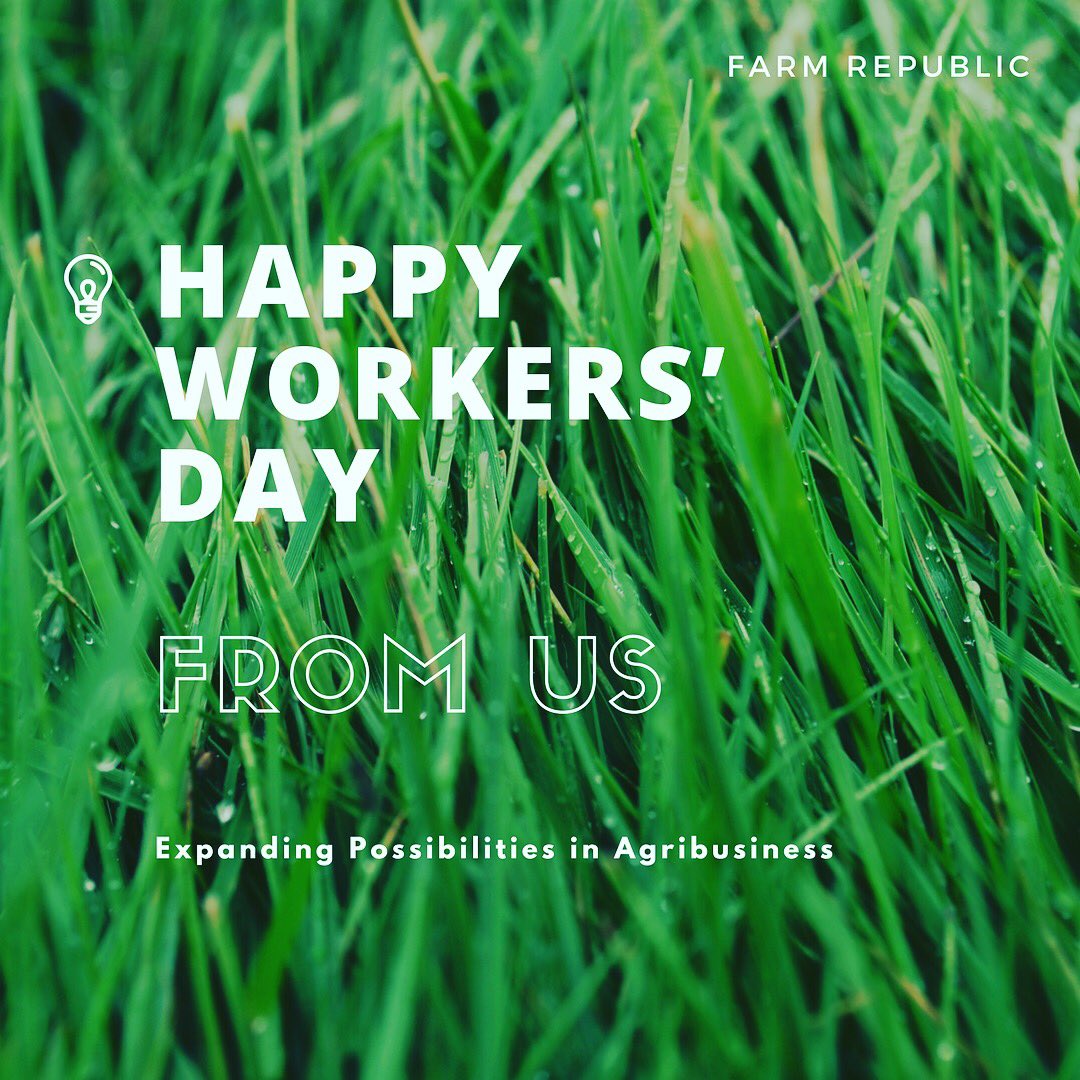 FarmRepublic's tweet photo. In winter’s chill or summer’s heat, a #farmer works so the world can eat. That’s #assurance.
Happy Workers’ Day!!!
#mayday #workersday #nodaysoff #agroprocessors #retailers #foodmerchants #agribusness #agribusinessinnigeria #ExpandingPossibilitiesinAgribusiness https://t.co/IkKiBMUNUB