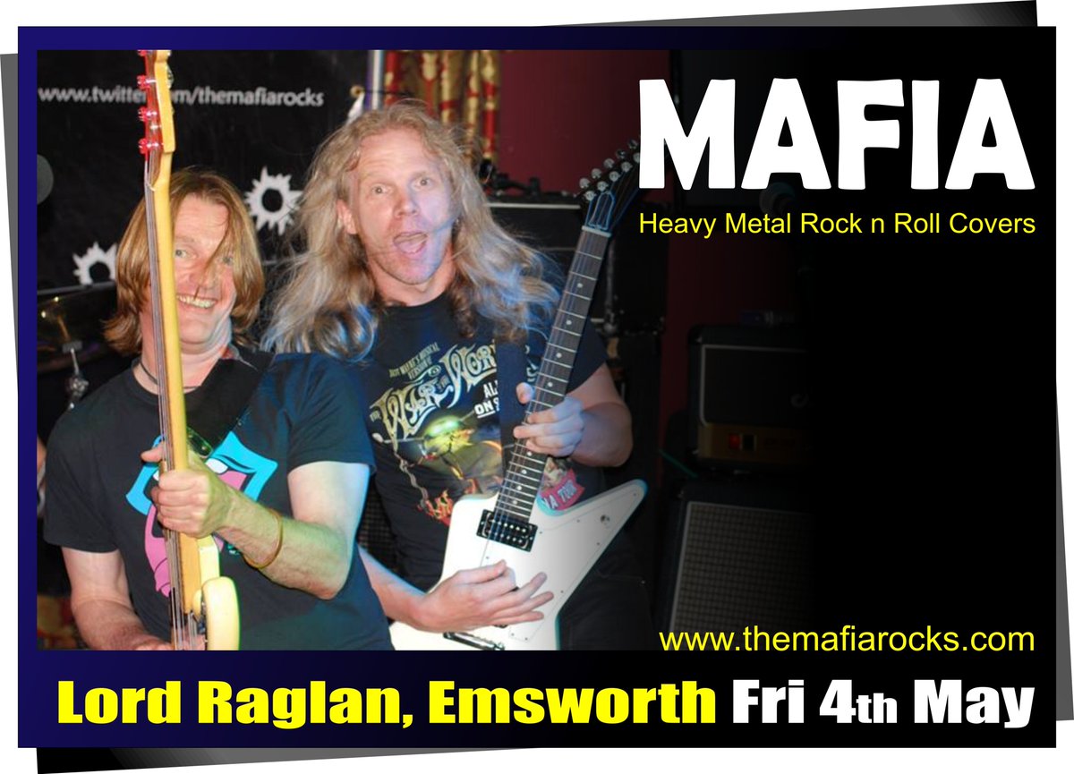 themafiarocks's tweet photo. This coming Friday see's us back at Sally's place ... @lordraglanems  ...always a fun place to rock n roll  :-) :-) https://t.co/j2Xuv4N7nt