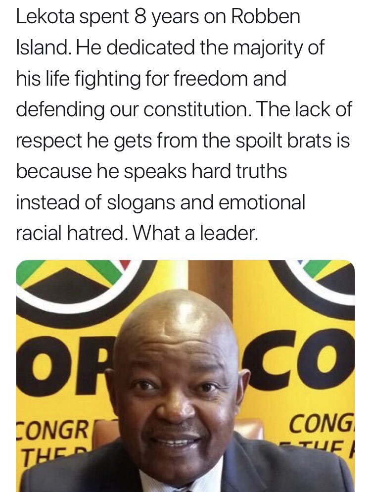 TheTruthInSA1's tweet image. I do not always agree with him, but he is a great and honest man.