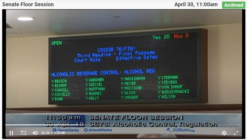 t_hall's tweet image. This is what (slow, steady) progress looks like. Bubble water cheers tonight!! Back at it tomorrow... #sb76 #akleg #unanimous