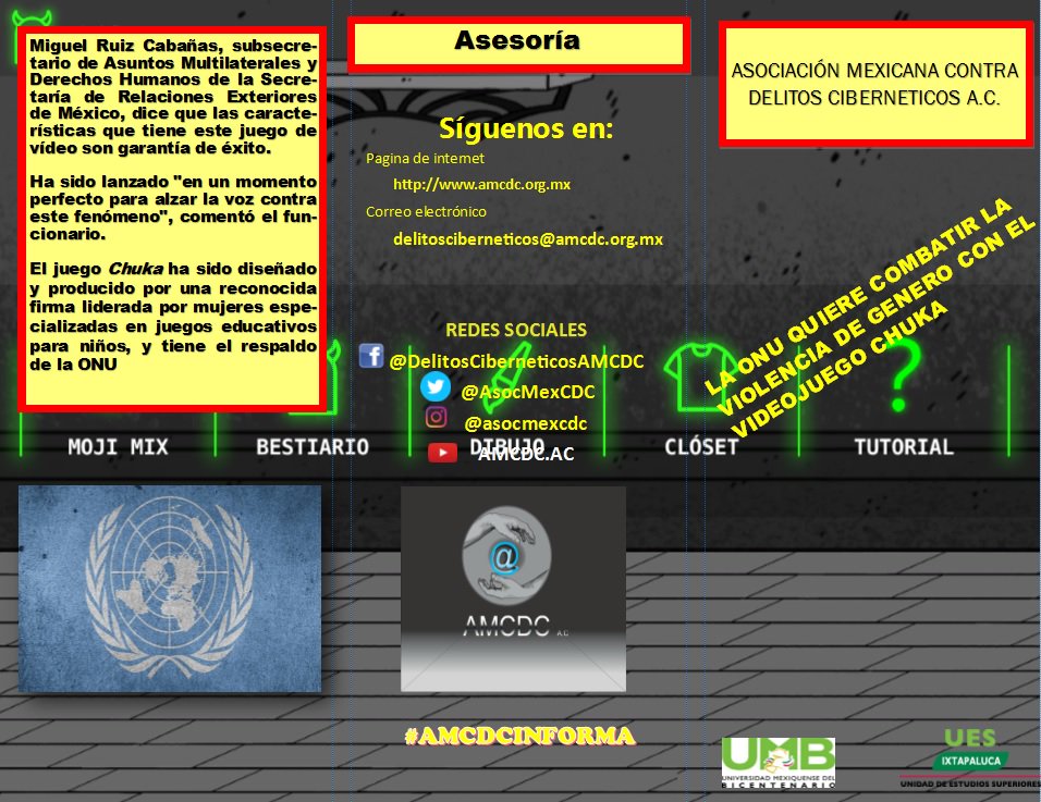 AMCDCoficial's tweet photo. Video Juego Chuka, Rompe el Silencio, que enseña a combatir la violencia de género. Este videojuego "ayuda a desarrollar habilidades para combatir la violencia, psicológica, física y sexual" #AMCDC #AMCDCInforma #AMCDCPreviene https://t.co/hkmAwcJTFy
