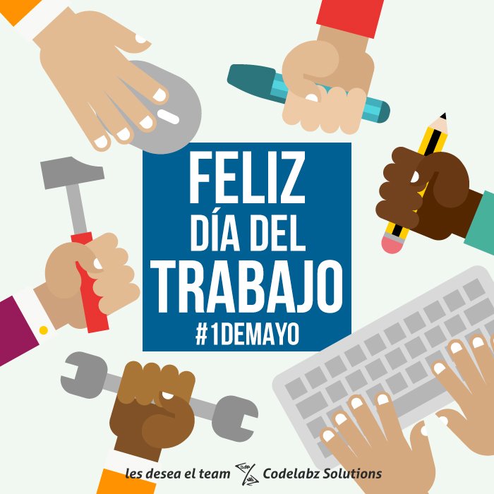 codelabzSAC's tweet photo. Feliz día del Trabajo, les desea el team de Codelabz Solutions SAC👨‍💻👍🏻👩‍💻👏 #1deMayo #DíaDelTrabajador #DíaDelTrabajo https://t.co/exOmQ56esB