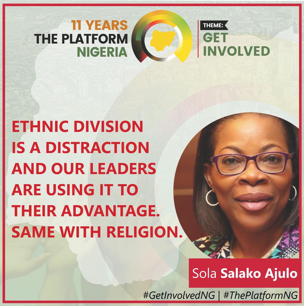 JosephUPhilip's tweet image. Retweeted The Platform Nigeria (@theplatformng):

"For Nigeria to win, the only way out is citizen engagement"

Sola Salako Ajulo. @purrples 

#GetInvolvedNG 
#ThePlatformNG