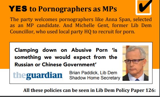 As we have been talking about the shift in the Overton Window and politicians cosying up to the sex industry/pimp lobby these proposed policies of the Lib Dems may be of interest (Flyer produced by  @not_buyingit) :