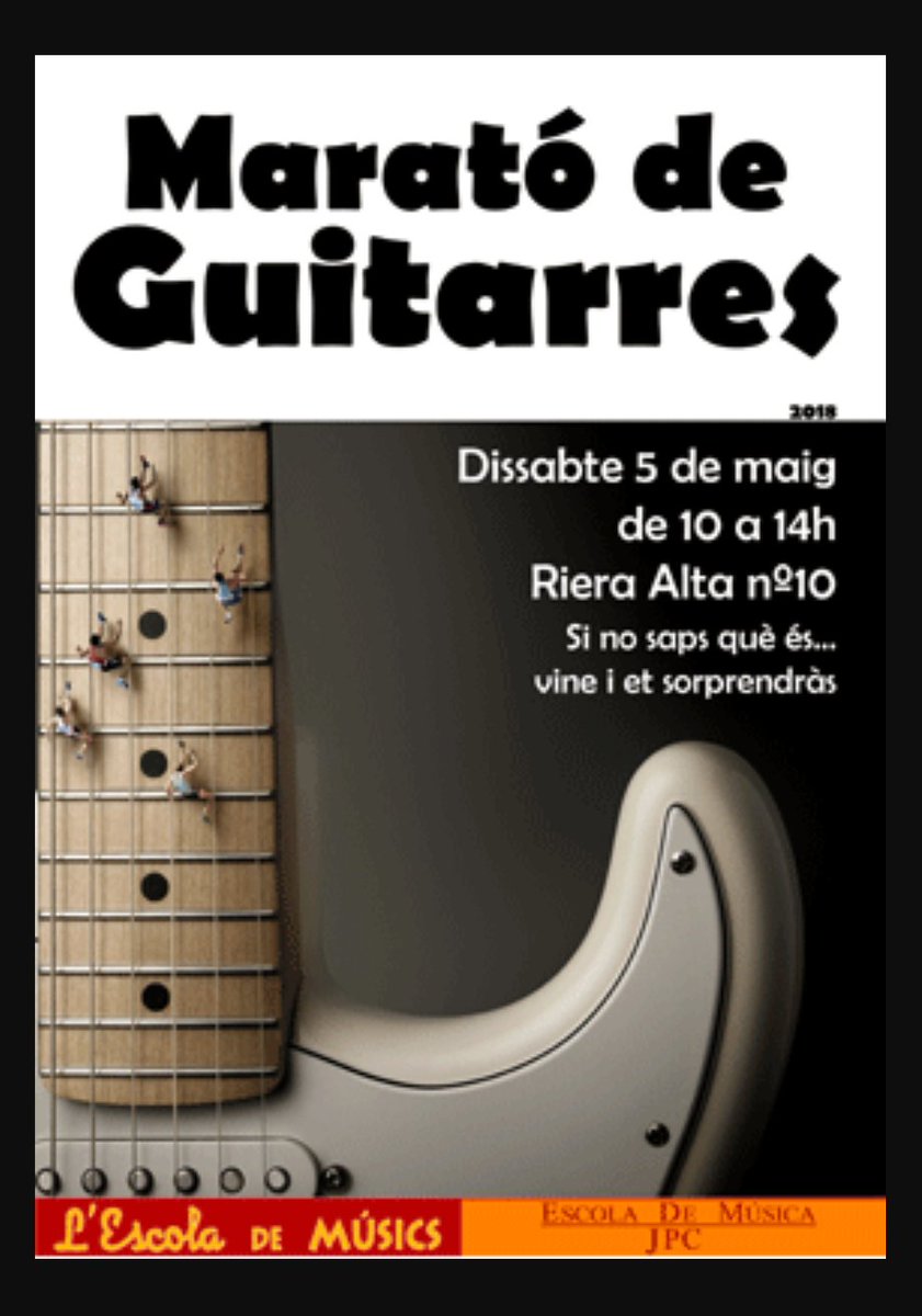 LEMiJPC's tweet image. Falten menys dies per a la Marató de Guitarres! #guitarlessons #Music #concert #maraton #cultura @AlanthirTyrande