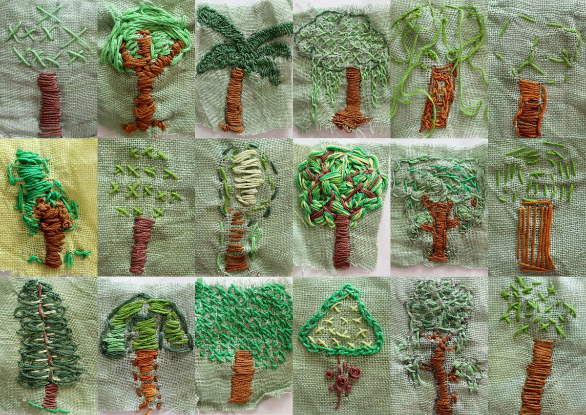 edengirlsmanc's tweet photo. Some of the excellent work produced for #stitchatree Very Creative!! #textiles #designtechnology https://t.co/pcC59G9WsF