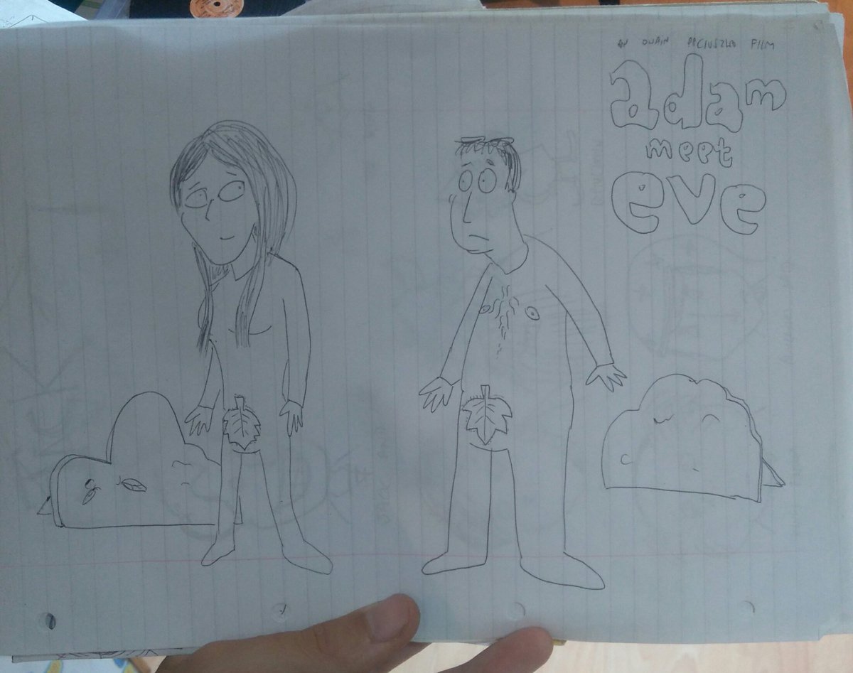 AdamMeetEve's tweet photo. Found this handwritten first draft &amp; sketch of Adam Meet Eve from May 1st 2008! Ten years later almost time for people to see the finished film. #shortfilm #10yearslater #firstdraft #filmmaking #patience https://t.co/BKuc1r60RT