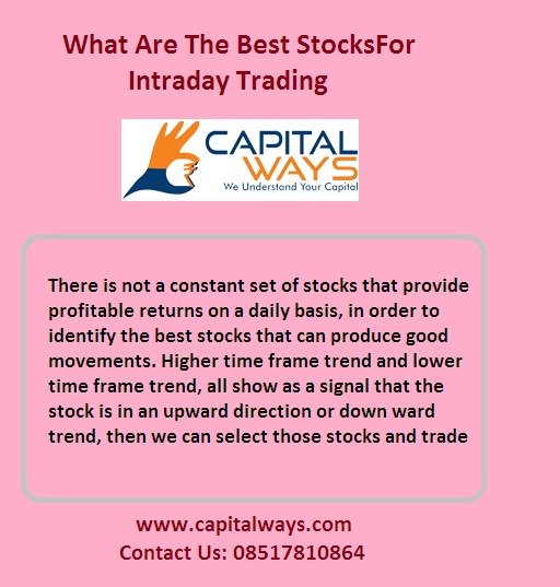 capitalways02's tweet image. There is not a constant set of stocks that provide profitable returns on a daily basis, in order to identify the best stocks that can produce good movements. For more:- bit.ly/2HaHLD3
#beststocktobuy #niftyfuturetips #stockmarkettips #niftytips