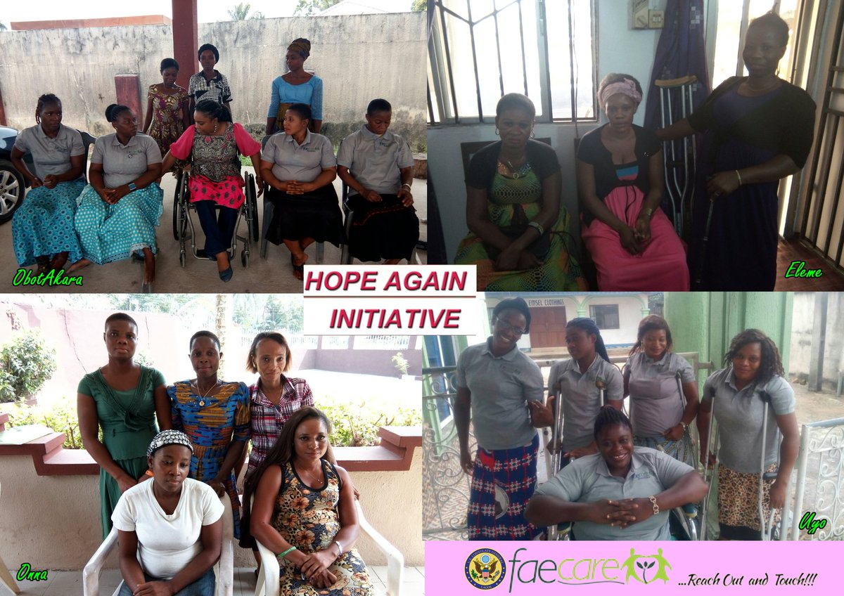 Faecare_org's tweet photo. Women with disability face triple discrimination despite this we say #LetWomenThrive @USEmbassyAbuja with Hope Again Initiative #EmpowerHer https://t.co/0ymaBmf2vl
