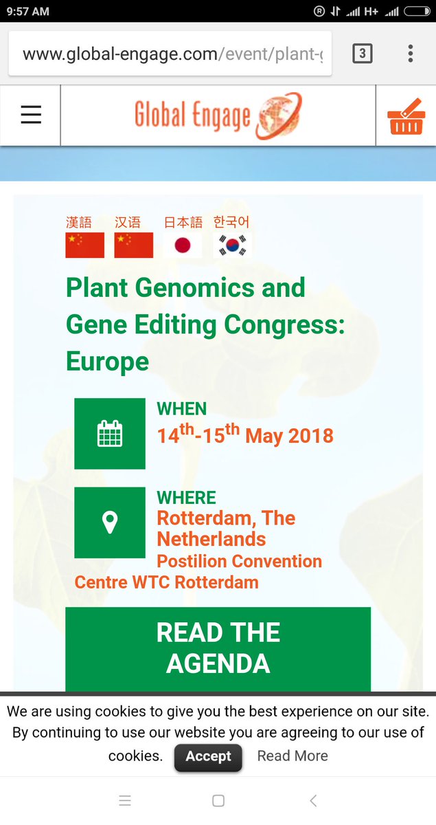 Looking forward to meet eminent scientists and companies in plant genome editing conference.. Rotterdam, Netherlands.. 🙂🙂