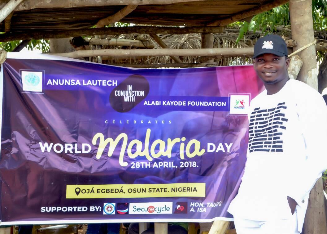 AKFoundation1's tweet photo. And the CEO is here, Alabi Kayode himself as he believes service to humanity is the best work of life. 
#WorldMalariaDay #SDGs https://t.co/V3JBnNkDaa