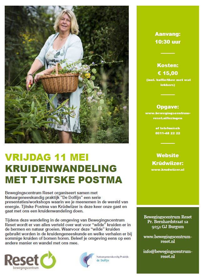 BC_Reset's tweet photo. Nieuwsgierig naar welke kruiden er in jouw omgeving groeien en waarvoor je ze kunt gebruiken? Geef je dan op voor de kruidenwandeling o.l.v. Tjitske Postma van @KrudWiizer . https://t.co/fNo23I2FM2 #kruidenwandeling #burgum #tdiel https://t.co/7LGRoDQ09y