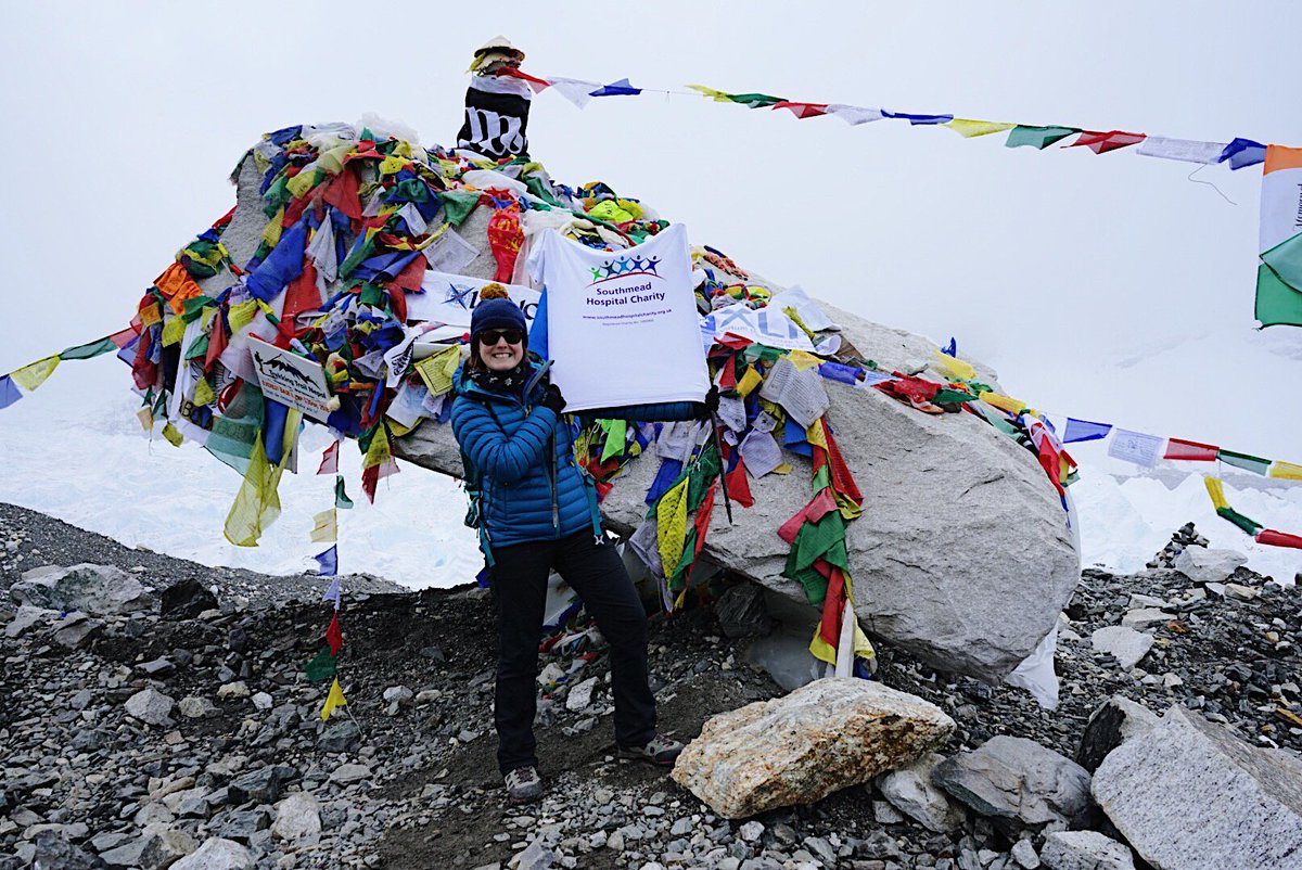 SuperSouthmead's tweet photo. She did it! The amazing @NorthBristolNHS nurse @sarahhadler climbed to Mount Everest Base Camp! She raised more than £1k to support the Emergency Department where she works as a staff nurse to buy new equipment &amp; #dementia aids. Support her here https://t.co/AVrLAbo19y #nbtproud https://t.co/EWNy7Sa1z2
