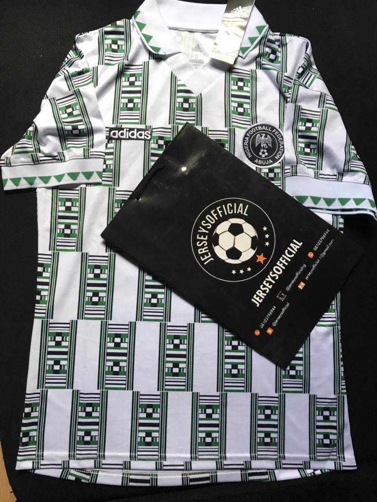 Blvck_skinhead's tweet photo. If you’ve ever asked me to get you Vintage ‘94 Nigerian jerseys. I can’t find the DM’s anymore. Please DM again. Also check out @JerseysOfficial https://t.co/QsGkOabdMc